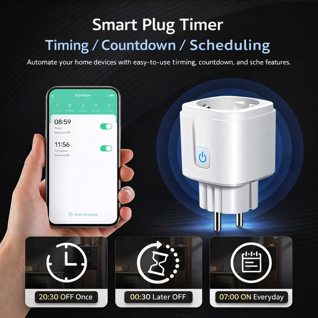 Prise connectée EcoPlug - Programmation horaire via smartphone