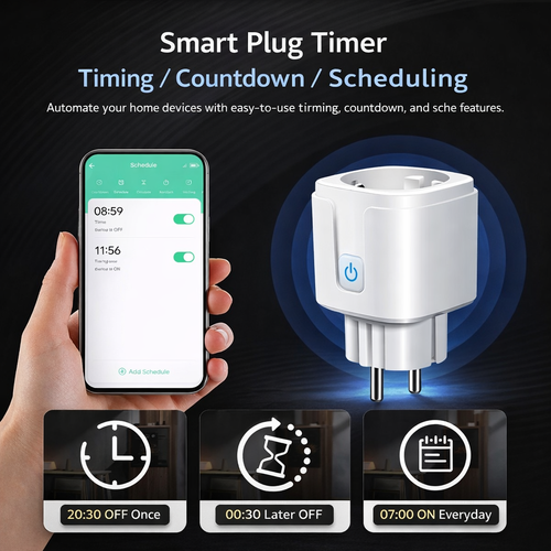 Prise connectée EcoPlug - Programmation horaire via smartphone